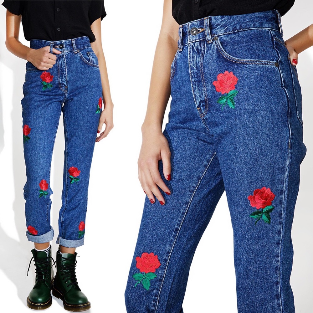 Ragged priest thorn in my side rose jeans sz 28